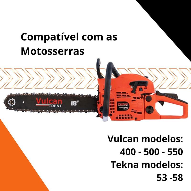 Furadeira Para Motosserra Tekna 53 e 58 Vulcan 400, 500 e 550